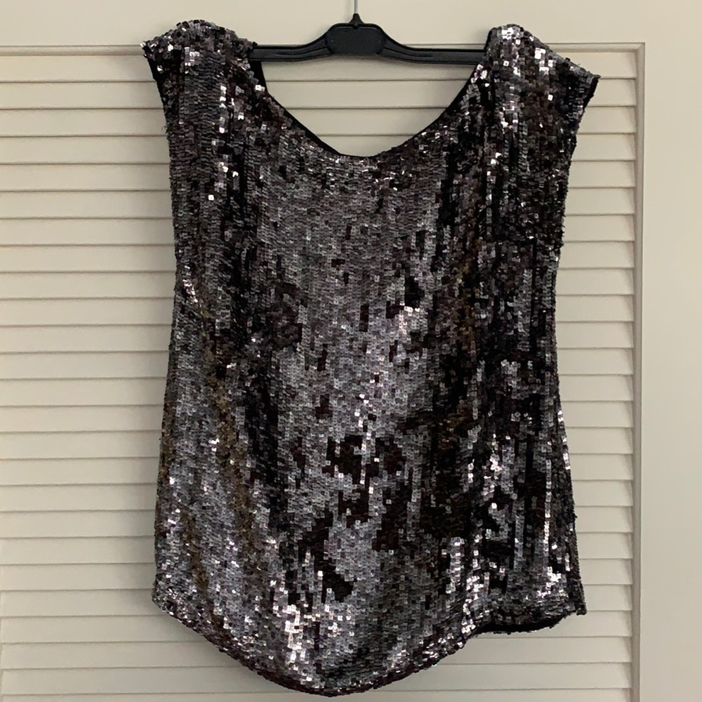 EUC Alice and Olivia sequined top, size M